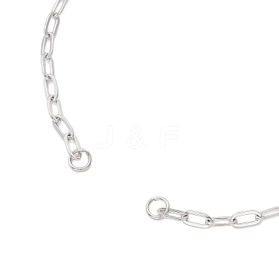 2.5MM 304 Stainless Steel Paperclip Chain Slider Bracelet Making X-AJEW-JB01402-1