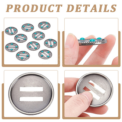 10Pcs Alloy Plastic Buckles FIND-CY0001-90-1