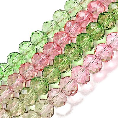 Transparent Painted Glass Beads Strands DGLA-A034-T8mm-A18-1