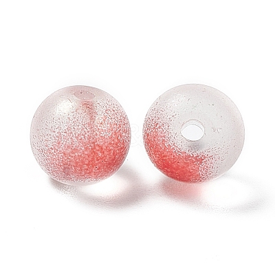 Frosted Glass Beads GLAA-P029-07A-1