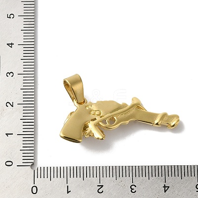 PVD Vacuum Plating 304 Stainless Steel Pendants X-STAS-B069-41G-02-1
