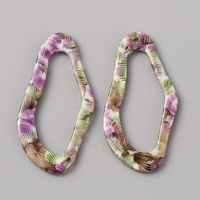 Opaque Acrylic Pendants MACR-TAC0002-06B-1