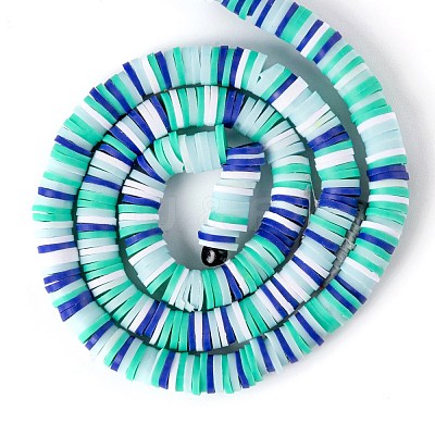Handmade Polymer Clay Beads Strands CLAY-R089-6mm-T02B-14-1