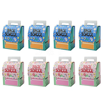 20Pcs 2 Colors Kraft Paper Cardboard Candy Storage Tote Boxes AJEW-CJ0001-59-1