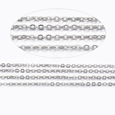 Tarnish Resistant 304 Stainless Steel Cable Chains CHS-H007-01P-1