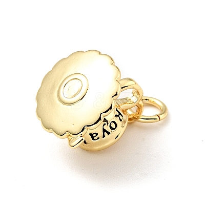 Brass Enamel Charms KK-G416-66G-1