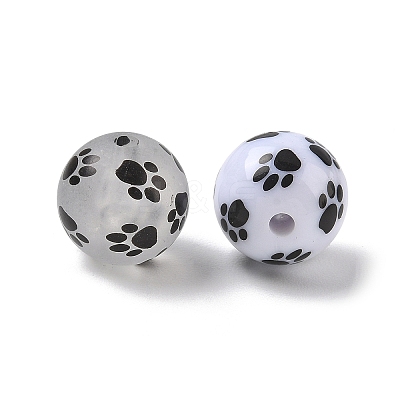 Printed Opaque & Frosted Transparent Acylic Beads AC-CBAE004-05A-1