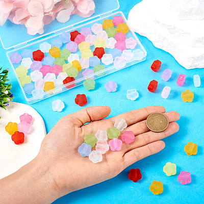 100Pcs 10 Colors Transparent Acrylic Beads TACR-TA0001-44-1