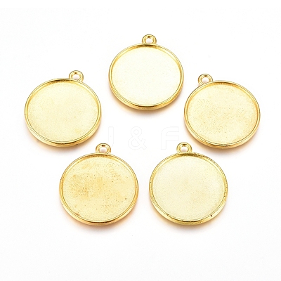 Tibetan Style Pendant Cabochon Settings TIBEP-LF1653YKG-G-LF-1