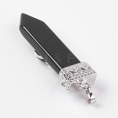 Natural Obsidian Big Pendants G-G718-A06-1