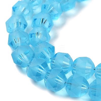 Electroplate Transparent Glass Beads Strands EGLA-I018-FA06-1