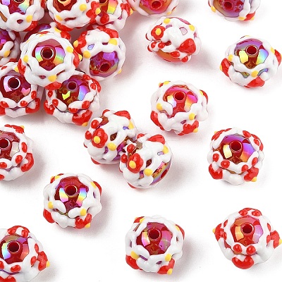 Opaque Acrylic Beads SACR-YW0002-78B-01-1
