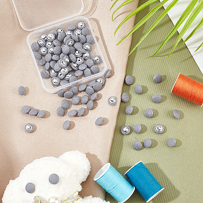 100Pcs 1-Hole Aluminum Buttons DIY-NB0007-77A-1