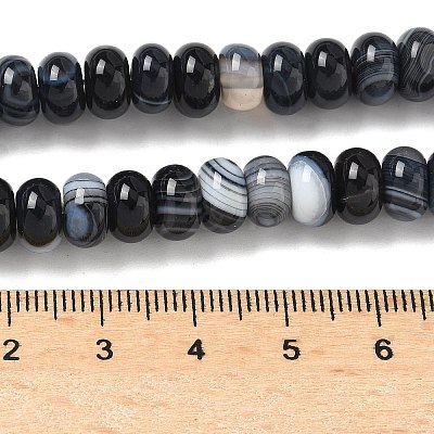 Natural Banded Agate Beads Strands G-F790-I01-01G-1
