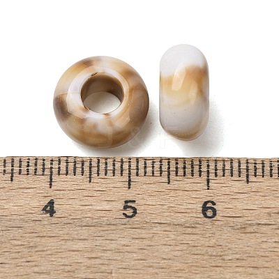 Two Tone Opaque Acrylic Imitation Gemstone European Beads SACR-K005-04B-1