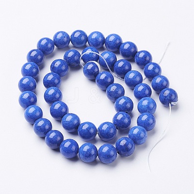 Natural Mashan Jade Round Beads Strands G-D263-10mm-XS08-1