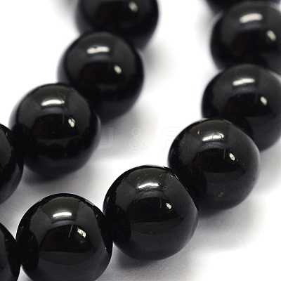 Natural Black Tourmaline Beads Strands LS-G-G763-01-6mm-AB-1