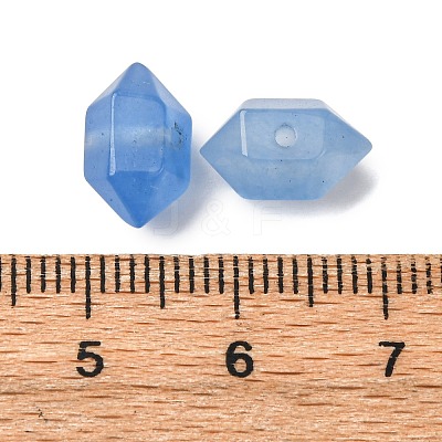 Dyed Natural White Jade Imitation Aquamarine Beads G-M452-01C-1
