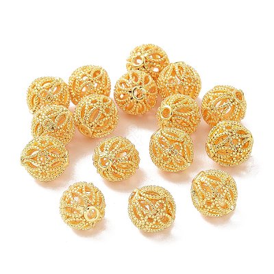 Rack Plating Brass Hollow Beads KK-P219-01B-G01-1