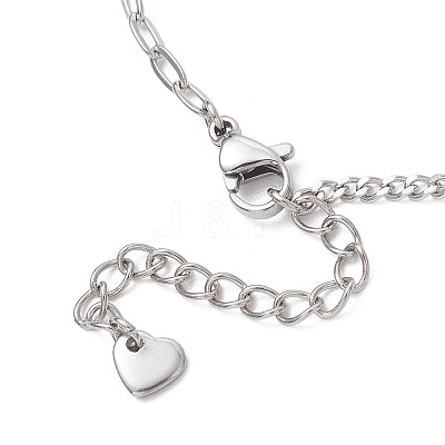 304 Stainless Steel Twisted Curb & Cable Chain Bracelets for Women BJEW-JB13119-1