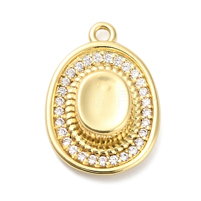 Brass Micro Pave Cubic Zirconia Pendants KK-L229-030G-1