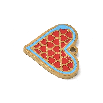 304 Stainless Steel Enamel Charms LS-STAS-P388-19H-G-1