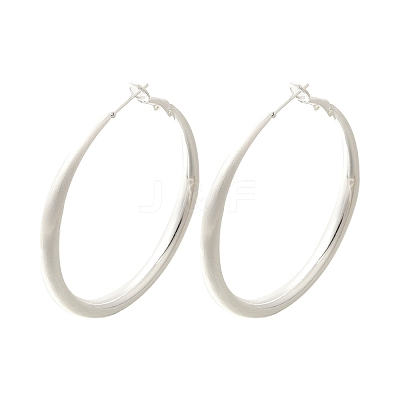 Brass Hoop Earrings for Women LS-EJEW-A121-18C-S-1