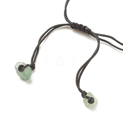 Natural Green Aventurine Chips Braided Bead Bracelet BJEW-JB08019-04-1