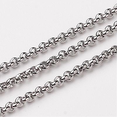 Tarnish Resistant 304 Stainless Steel Rolo Chains CHS-K001-99A-1