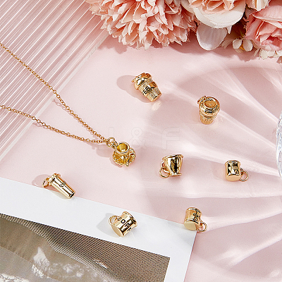 8Pcs 8 Styles Brass Pendants KK-BBC0021-42-1
