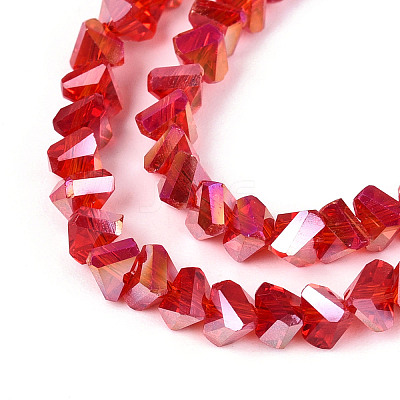 Electroplate Transparent Glass Beads Strands LS-GLAA-N021-4mm-08-1