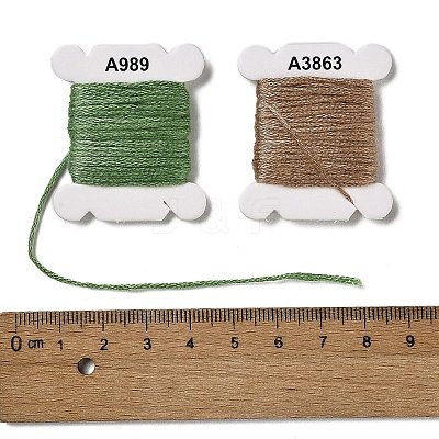 80 Cards 80 Colors 6-Ply Polyester Embroidery Floss OCOR-K006-C02-1