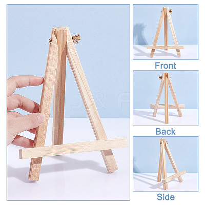 Foldable Wood Triangle Easel WOOD-WH0034-52B-1