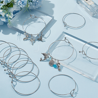 12Pcs 304 Stainless Steel Bangles BJEW-SC0001-28-1