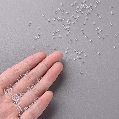 Clear 11/0 FGB Grade A Round Transparent Glass Seed Beads X-SEED-Q006-F04-1