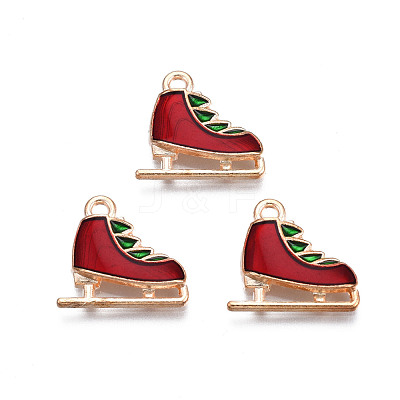 Christmas Alloy Enamel Pendants X-ENAM-Q442-56-1