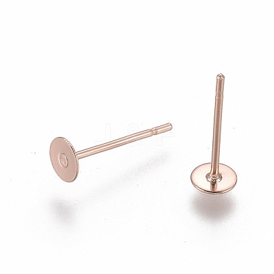 304 Stainless Steel Stud Earring Findings STAS-H436-24RG-4mm-1