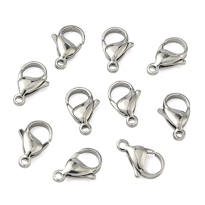 Tarnish Resistant 304 Stainless Steel Lobster Claw Clasps STAS-AB17-1
