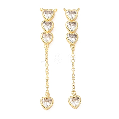 Brass Pave Clear Cubic Zirconia Big Pendants CU-CBADD64-22G-1