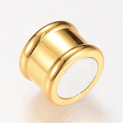 Brass Magnetic Clasps with Glue-in Ends KK-R052-22G-1