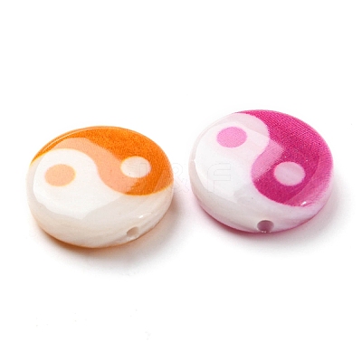 Printed Natural Freshwater Shell Beads SHEL-R129-07B-1