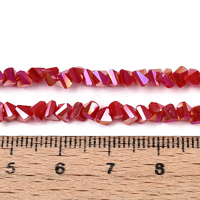 Electroplate Opaque Glass Beads Strands GLAA-N022-4mm-02-1