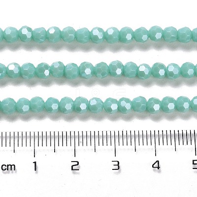 Electroplate Opaque Glass Beads Strands EGLA-A035-P4mm-A14-1