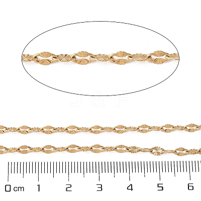 304 Stainless Steel Textured Dapped Chains CHS-G041-01G-1