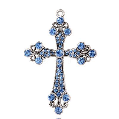 Alloy Rhinestone Big Pendants RB-J112-03AS-1