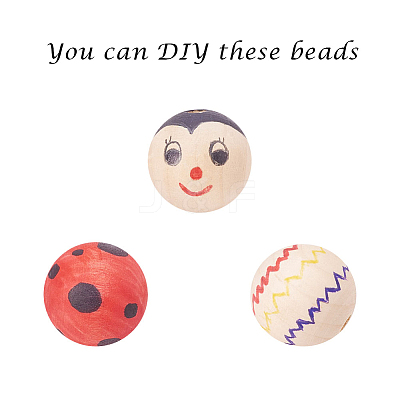 Natural Unfinished Wood Beads WOOD-S651-18mm-LF-1