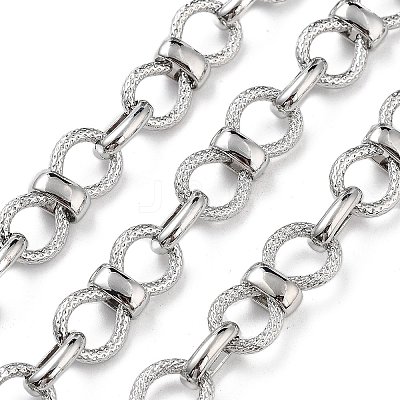 Rack Plating Brass Bowknot Link Chains CHC-G023-09P-1