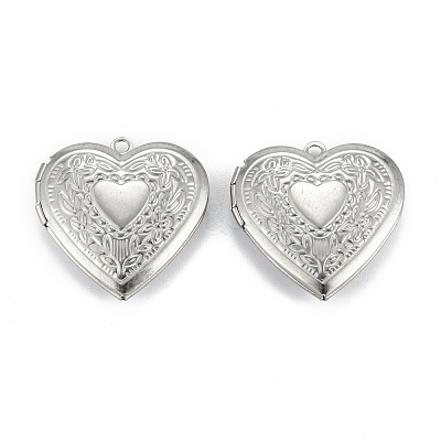 Non-Tarnish 316 Surgical Stainless Steel Locket Pendants X-STAS-C026-01P-1