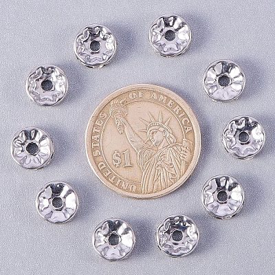 304 Stainless Steel Rhinestone Bead Spacers STAS-PH0001-02P-1
