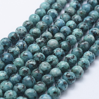 Natural Dyed Sesame Jasper Beads Strands G-E443-A02-1